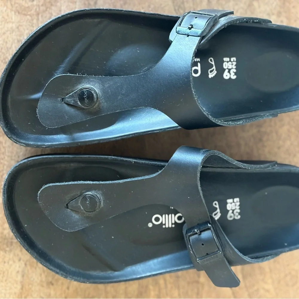 Birkenstock Black Sandals with Contoured Footbed - 39 - Picture 1 of 5